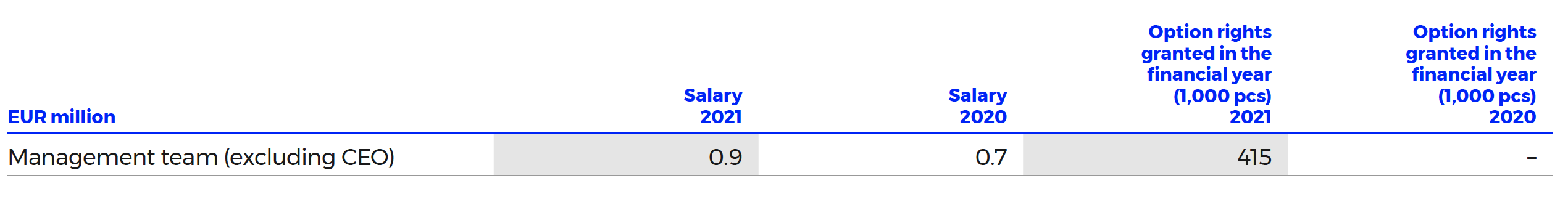 Other Management Remuneration